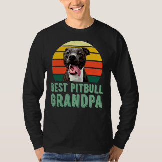 Bester Pitbuli Großvater Niedlicher Hund Lover Vin T-Shirt