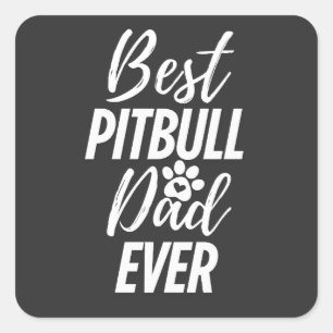 Bester Pitbull-Hund-Vater je Quadratischer Aufkleber