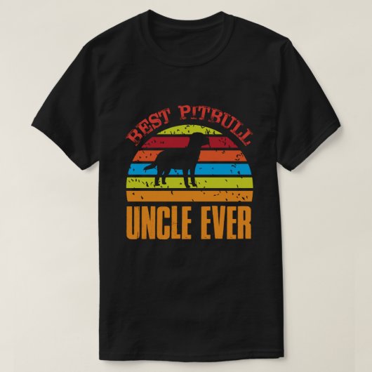 Bester Pitbull UNCLE je Vintag T-Shirt (Design vorne)