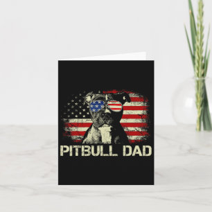 Bester Pitbull-Vater je Shirt American Flag 4. J Karte