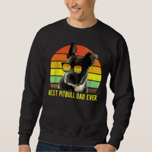 Bester Pitbulle Vater je Niedlich Funny Retro Sonn Sweatshirt