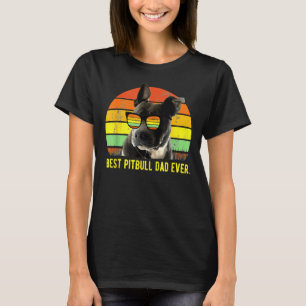 Bester Pitbulle Vater je Niedlich Funny Retro Sonn T-Shirt