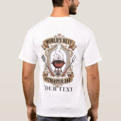 Bester Pitmaster-Daddy der Welt Retro-BBQ-Wappen C T-Shirt (Rückseite)