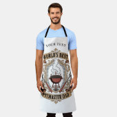 Bester Pitmaster-Daddy der Welt Retro-BBQ-Wappen i Schürze (Getragen)