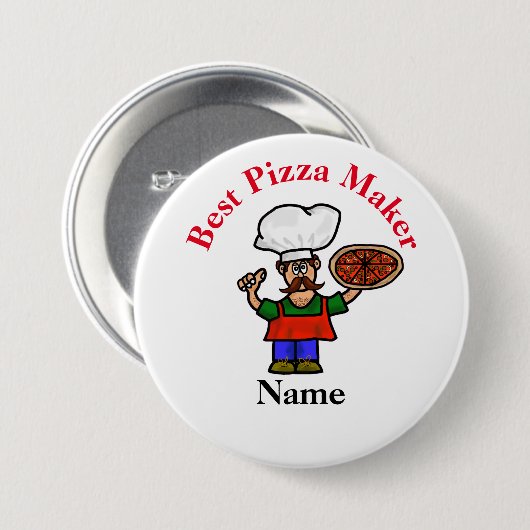 Bester Pizza Maker Button (Vorne & Hinten)