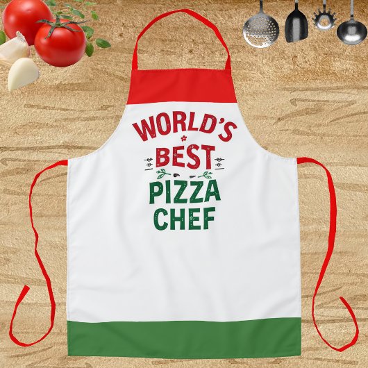 Bester Pizzakoch der Welt - rot weiß grün Schürze