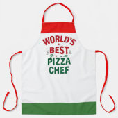 Bester Pizzakoch der Welt - rot weiß grün Schürze (Vorderseite)