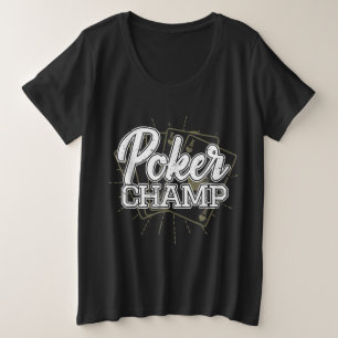 Bester Pokerspieler Poker Karten Spiel Große Größe T-Shirt