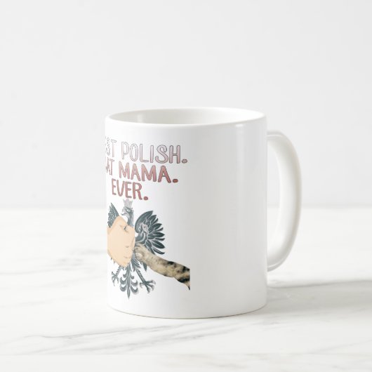 Bester polnischer Adler Katzen-Mutter-Polen u. Kaffeetasse (VorderseiteRechts)