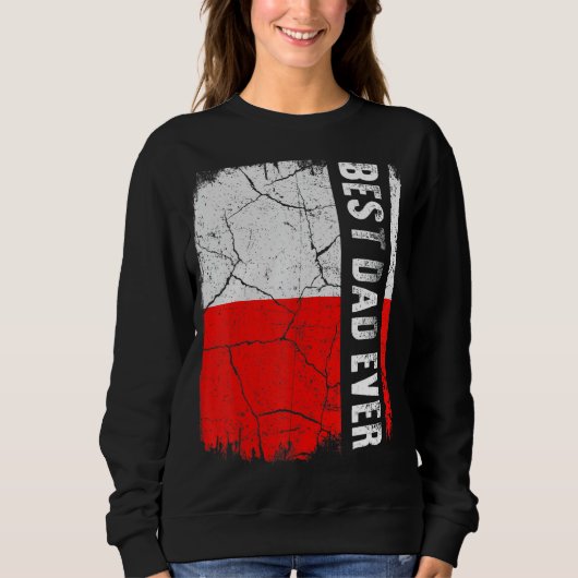 Bester polnischer Vater je polnischer Flaggentag Sweatshirt (Vorderseite)