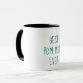 Bester Pom Mama-überhaupt lustiger Spitz-Inhaber Tasse (Vorderseite Links)