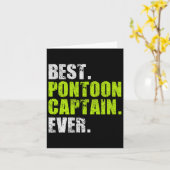 Bester Pontoon Kapitän Ever Funny Boat Geschenke Karte (Gelbe Blume)