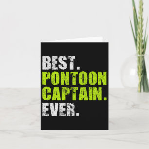 Bester Pontoon Kapitän Ever Funny Boat Geschenke Karte