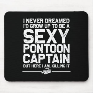 Bester Pontoon-Kapitän Kunst für Männer Frauen Boo Mousepad