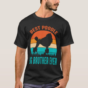 Bester Poodle BIG BROTHER je Vintager Vatertag T-Shirt