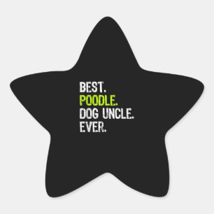 Bester Poodle Hund je Geschenk für Onkel Stern-Aufkleber