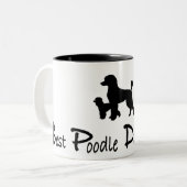 Bester Poodle-Vater je Kaffee-Tasse Zweifarbige Tasse (Vorderseite Links)