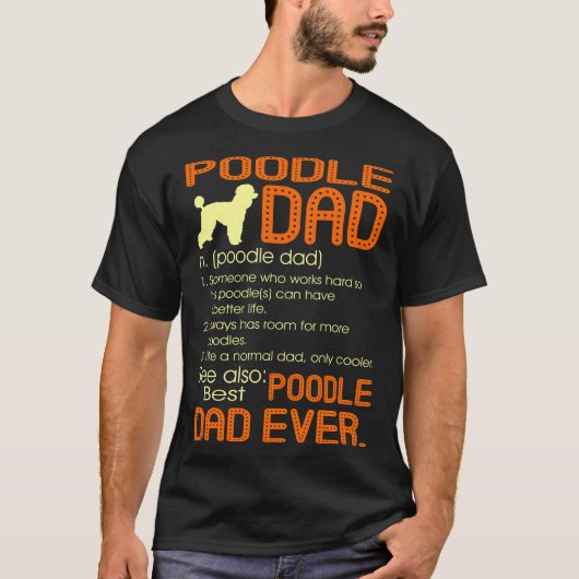 Bester Poodle-Vater je Vatertag T-Shirt (Vorderseite)