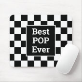 Bester Pop aller Zeiten Schwarz-weißes Karomuster Mousepad (Mit Mouse)