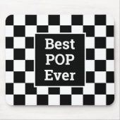 Bester Pop aller Zeiten Schwarz-weißes Karomuster Mousepad (Vorne)
