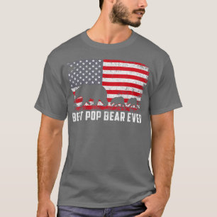 Bester Pop Bär je USA Amerikanischer Flaggentag T-Shirt