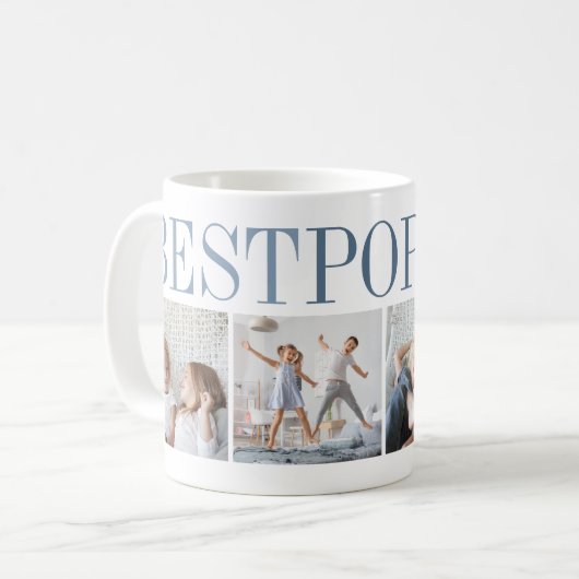 Bester Pop je 4 Foto Collage Opa Kaffeetasse (Vorderseite Links)