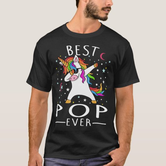 Bester Pop je Dabbing Einhorn T - Shirt (Vorderseite)
