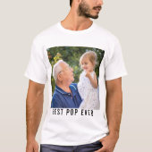 Bester Pop je Großvater und Baby Foto T - Shirt (Vorderseite)