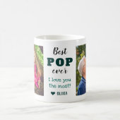 Bester Pop je Liebe Sie das grünste 2-Foto   Kaffeetasse (Mittel)