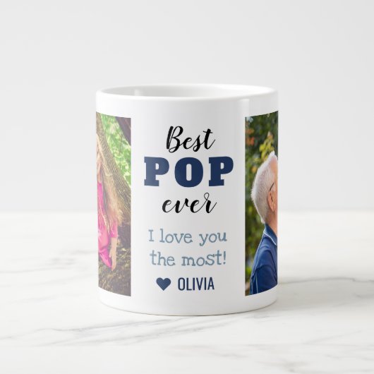 Bester Pop je Liebe Sie maximal 2 Foto Jumbo-Tasse (Vorderseite)