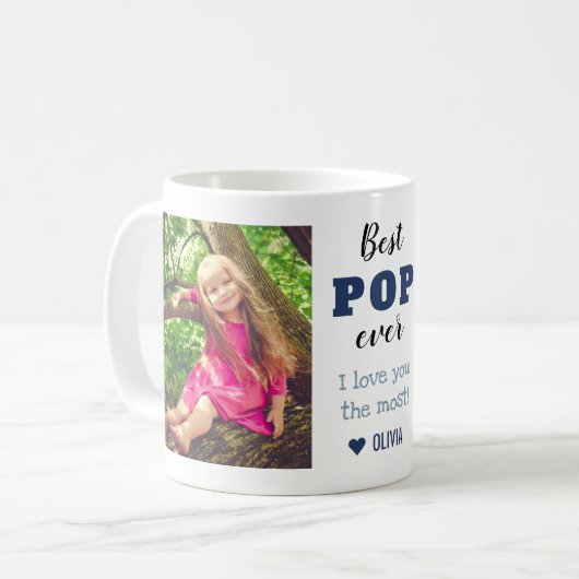 Bester Pop je Liebe Sie maximal 2 Foto Kaffeetasse (Vorderseite Links)