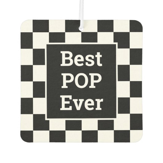 Bester Pop je Schwarz-weißes Prüfmuster Autolufterfrischer (Vorderseite)