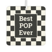 Bester Pop je Schwarz-weißes Prüfmuster Autolufterfrischer (Rückseite)