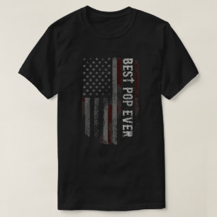 Bester Pop je US-Flagge Großvater-Väter-Tagesgesch T-Shirt