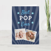 Bester Pop je | Vatertag-Foto Karte (Vorderseite)