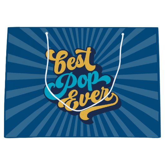 Bester Pop je Vatertag Große Geschenktüte (Vorderseite)