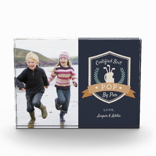 Bester Pop nach Par | Golf Opa Fotoblock (Vorderseite)