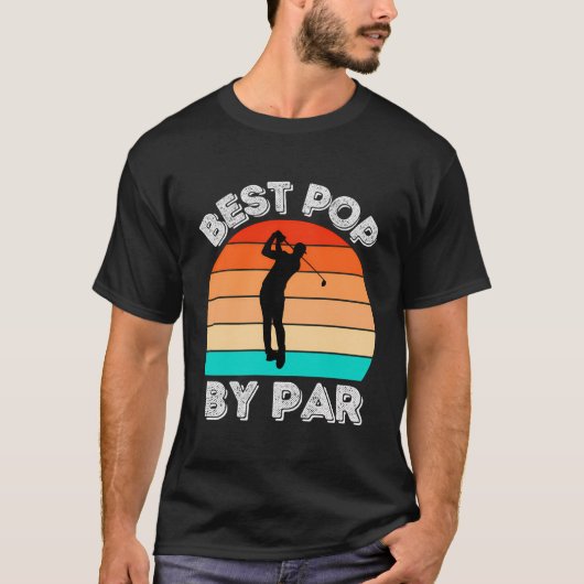 Bester Pop nach Par Retro Sunset Parody T-Shirt (Vorderseite)