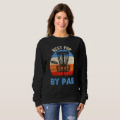 Bester Pop Par Disc Golf Opa Vater Golf Pub Sweatshirt (Vorne ganz)
