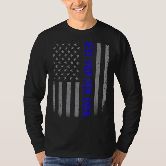 Bester Pop Pop je amerikanische Flagge für Vaterta T-Shirt (Vorderseite)