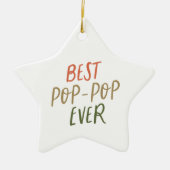 Bester Pop-Pop je farbiges Foto Keramik Ornament (Vorne)
