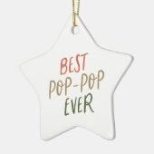 Bester Pop-Pop je farbiges Foto Keramik Ornament (Links)