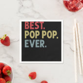 Bester Pop Pop je Geschenk für Opa von Großkindern Serviette (Beispiel)