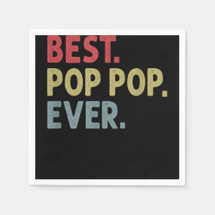 Bester Pop Pop je Geschenk für Opa von Großkindern Serviette