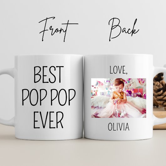 Bester Pop Pop Jeden Personalisierten Foto Beste O Tasse