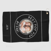 Bester Pop Pop Par Golfer Niedliches Foto Geschenk Golfhandtuch (Horizontal)