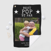 Bester Pop von Par Personalisiert Grandpa Foto Ges Golfhandtuch (Insitu)
