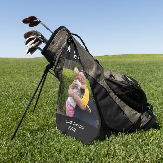 Bester Pop von Par Personalisiert Grandpa Foto Ges Golfhandtuch (Gras)