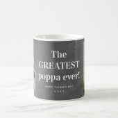 Bester Poppa-Foto-Collage Grandeltern Tag Kaffeetasse (Mittel)