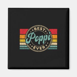 Bester Poppi Aller Zeiten Vintage Retro Vatertagsg Magnet